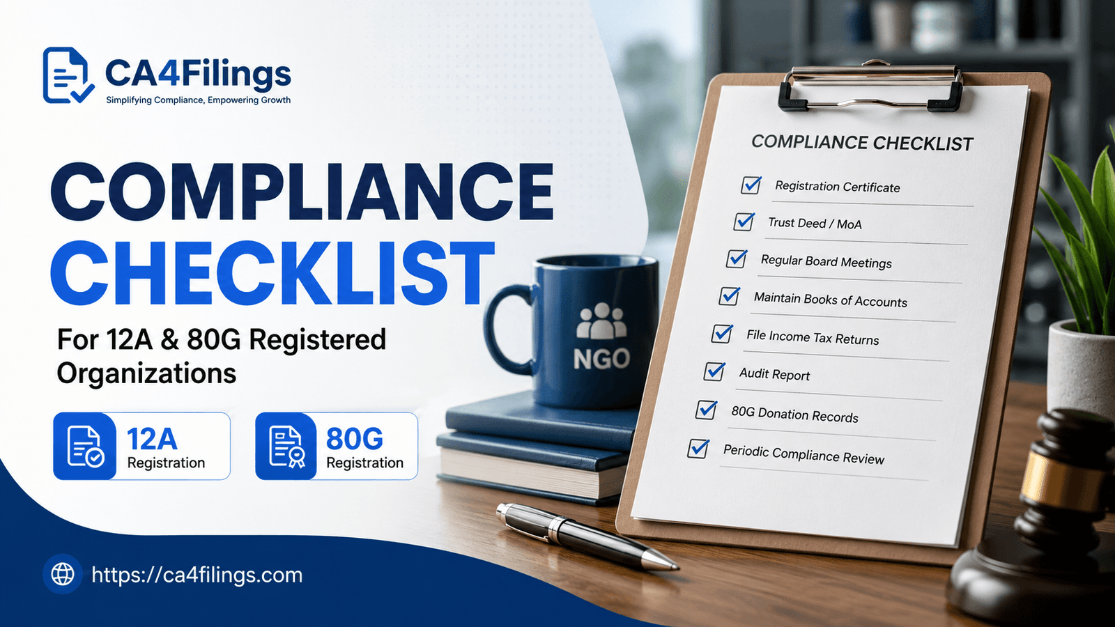 Creating a Compliance Checklist for 12A and 80G Registered Organizations