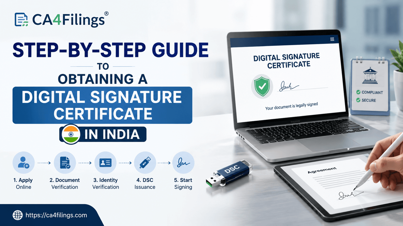 Step-by-Step Guide to Obtaining a Digital Signature Certificate in India