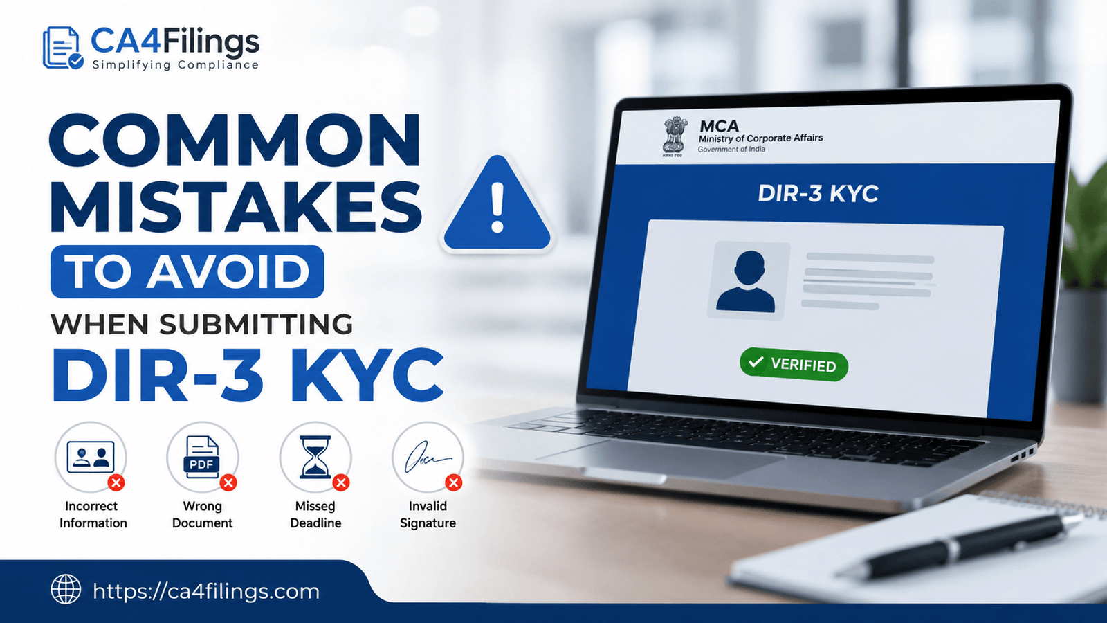 Common Mistakes to Avoid When Submitting DIR-3 KYC