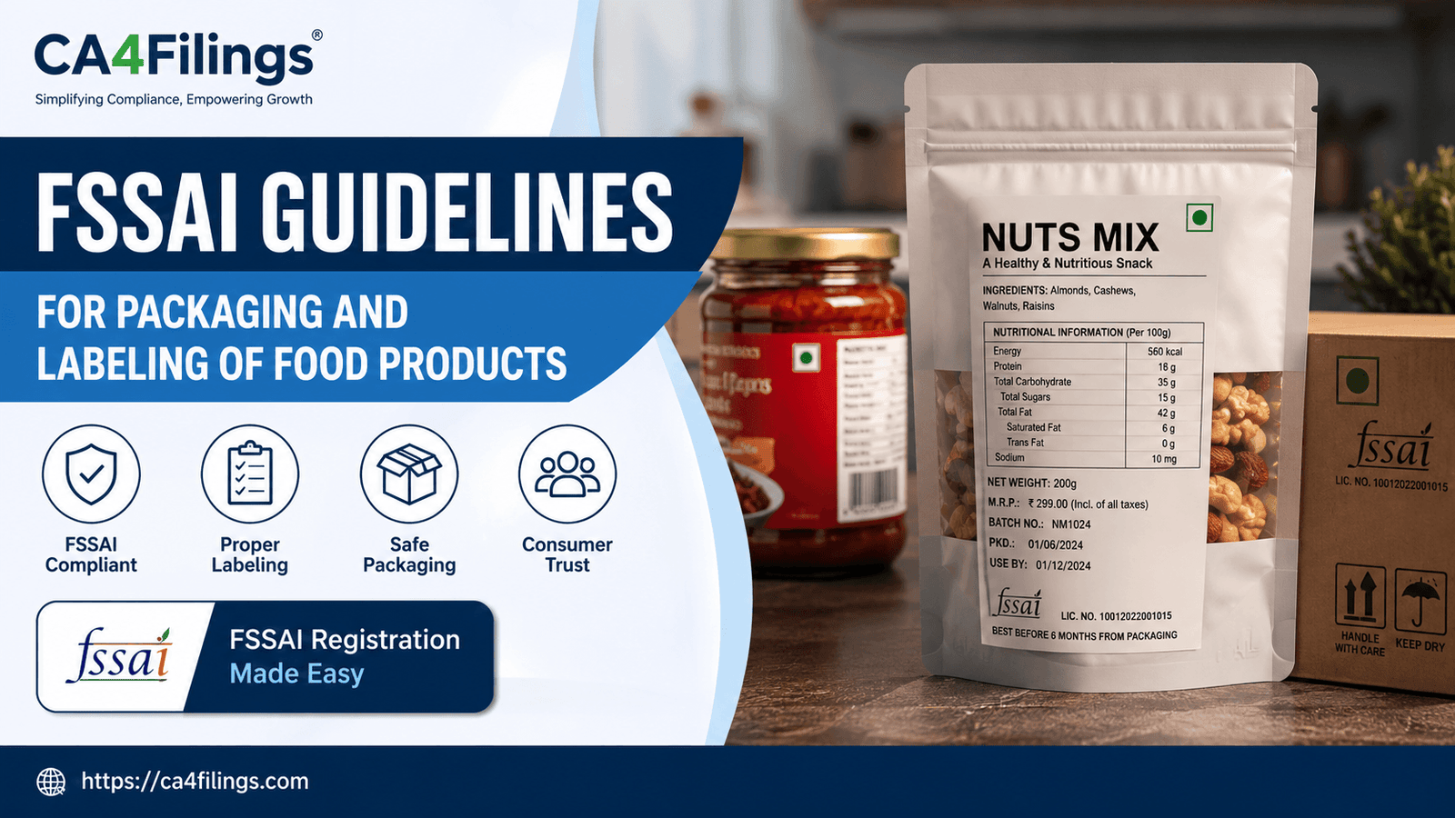 FSSAI Guidelines for Packaging and Labeling of Food Products