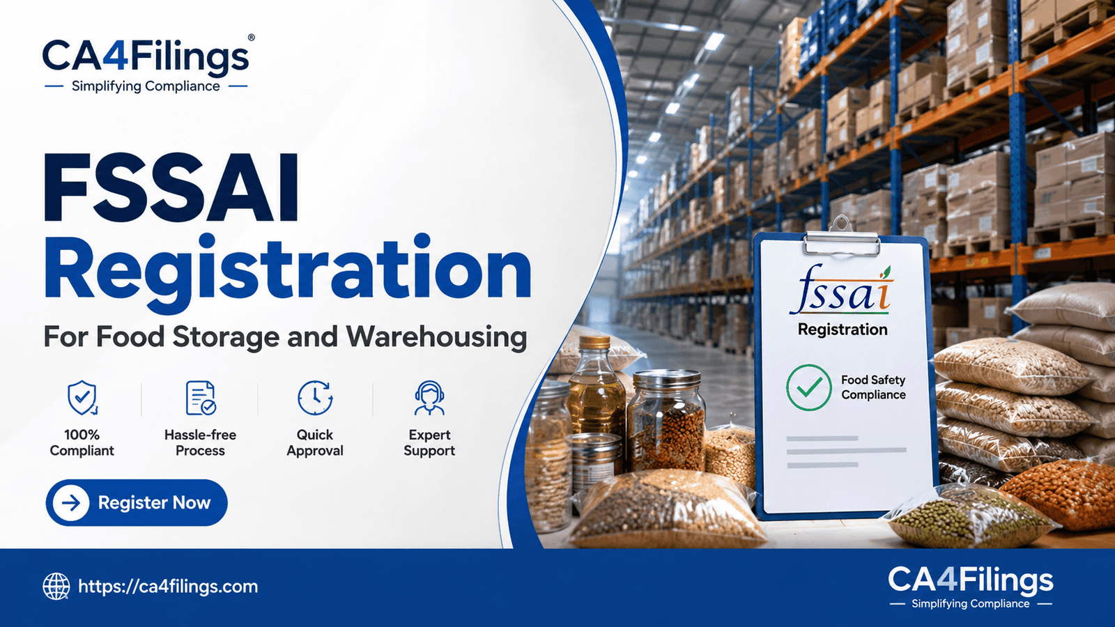 FSSAI Registration for Food Storage and Warehousing