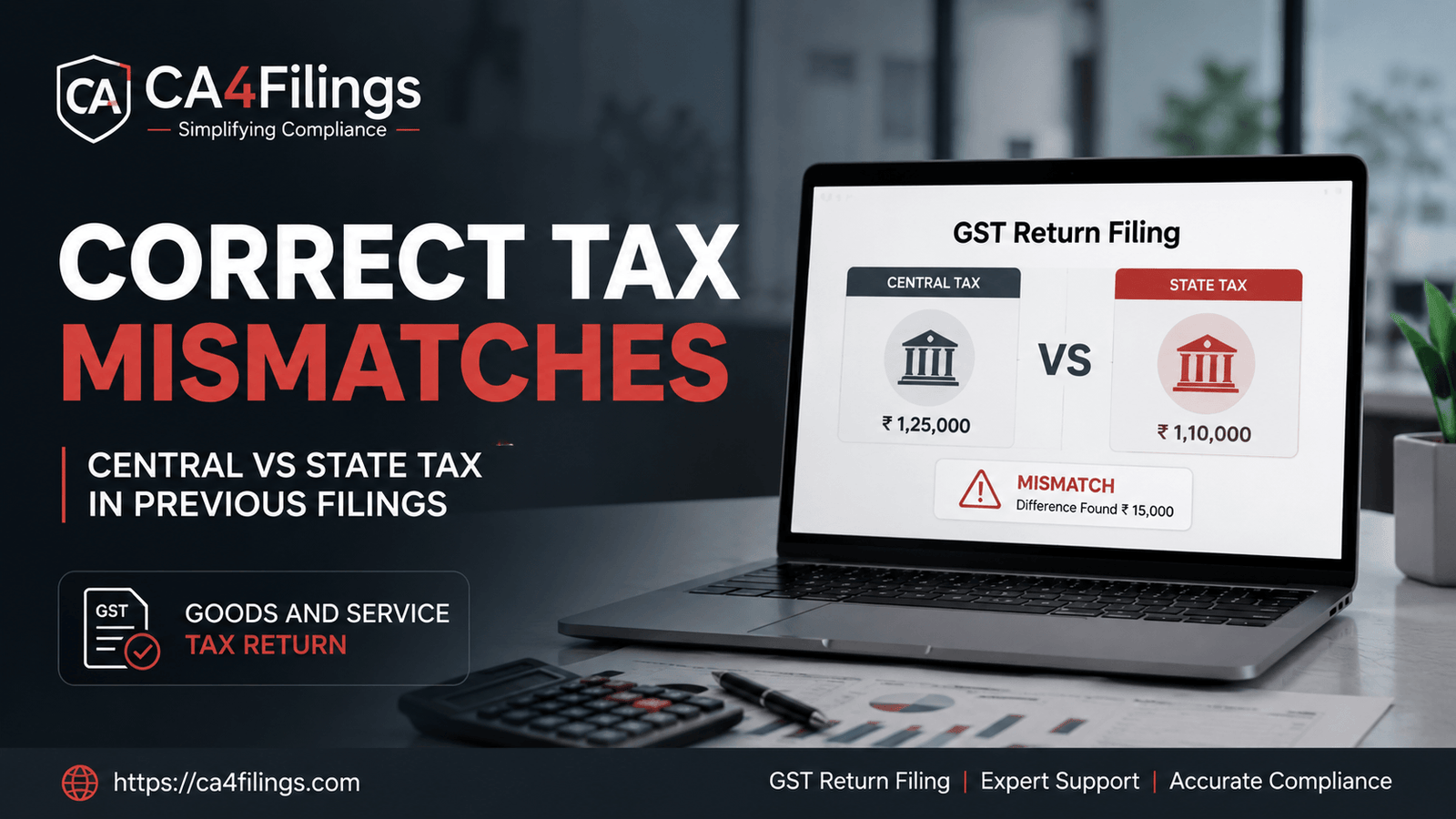 Correcting Central vs State Tax Mismatches in Your Previous Filings