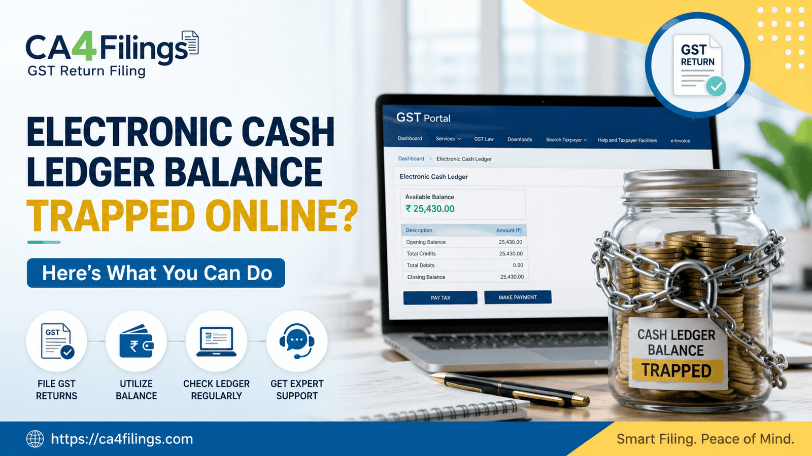 What to Do When the Electronic Cash Ledger Balance is Trapped Online