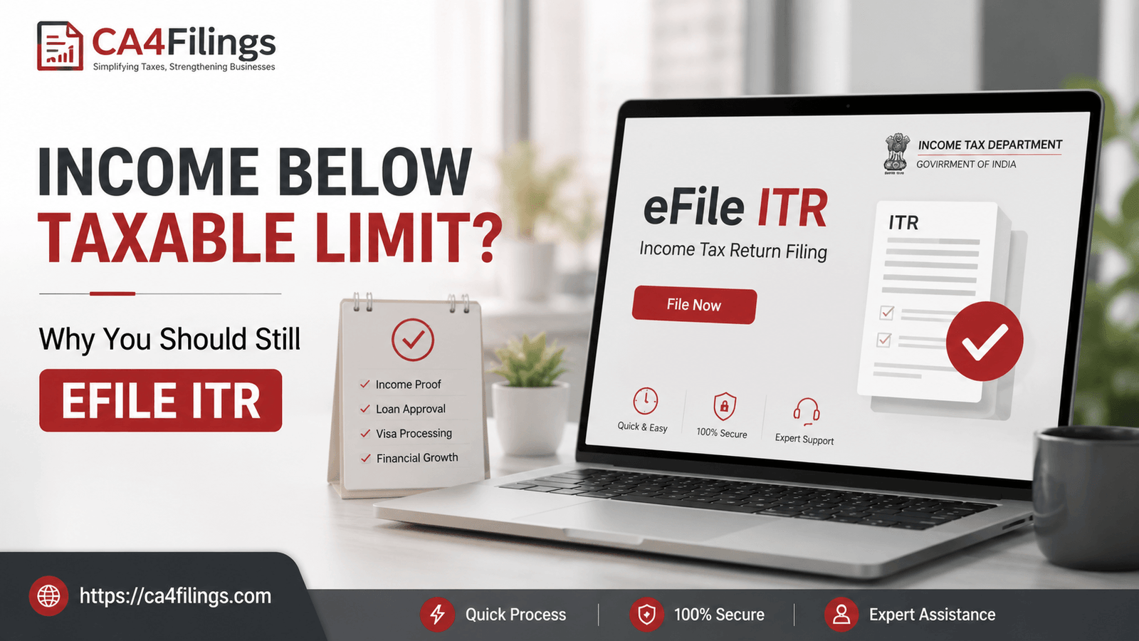 Is Your Income Below the Taxable Limit? Why You Should Still Efile ITR