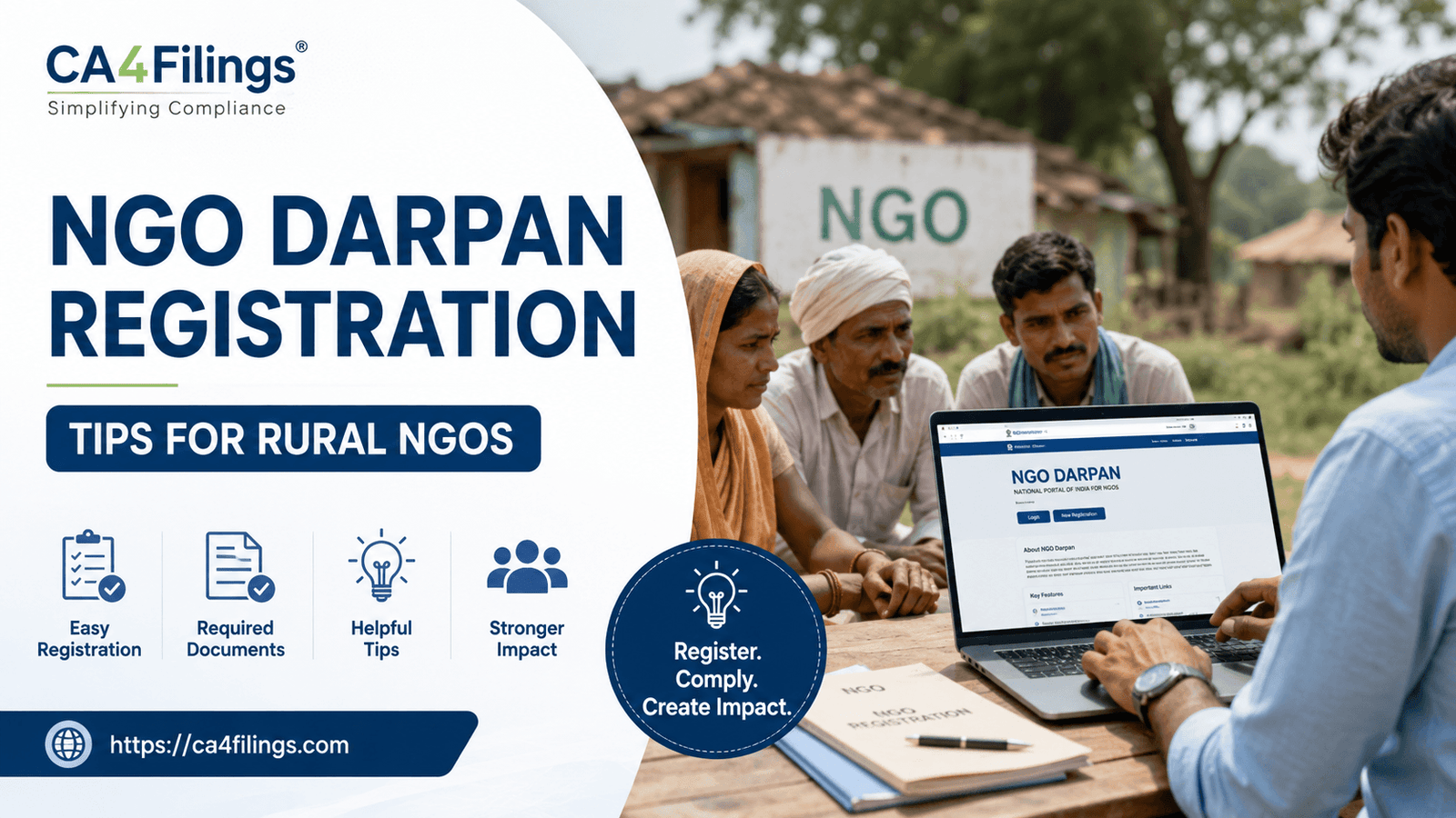 NGO Darpan Registration: Tips for Rural NGOs