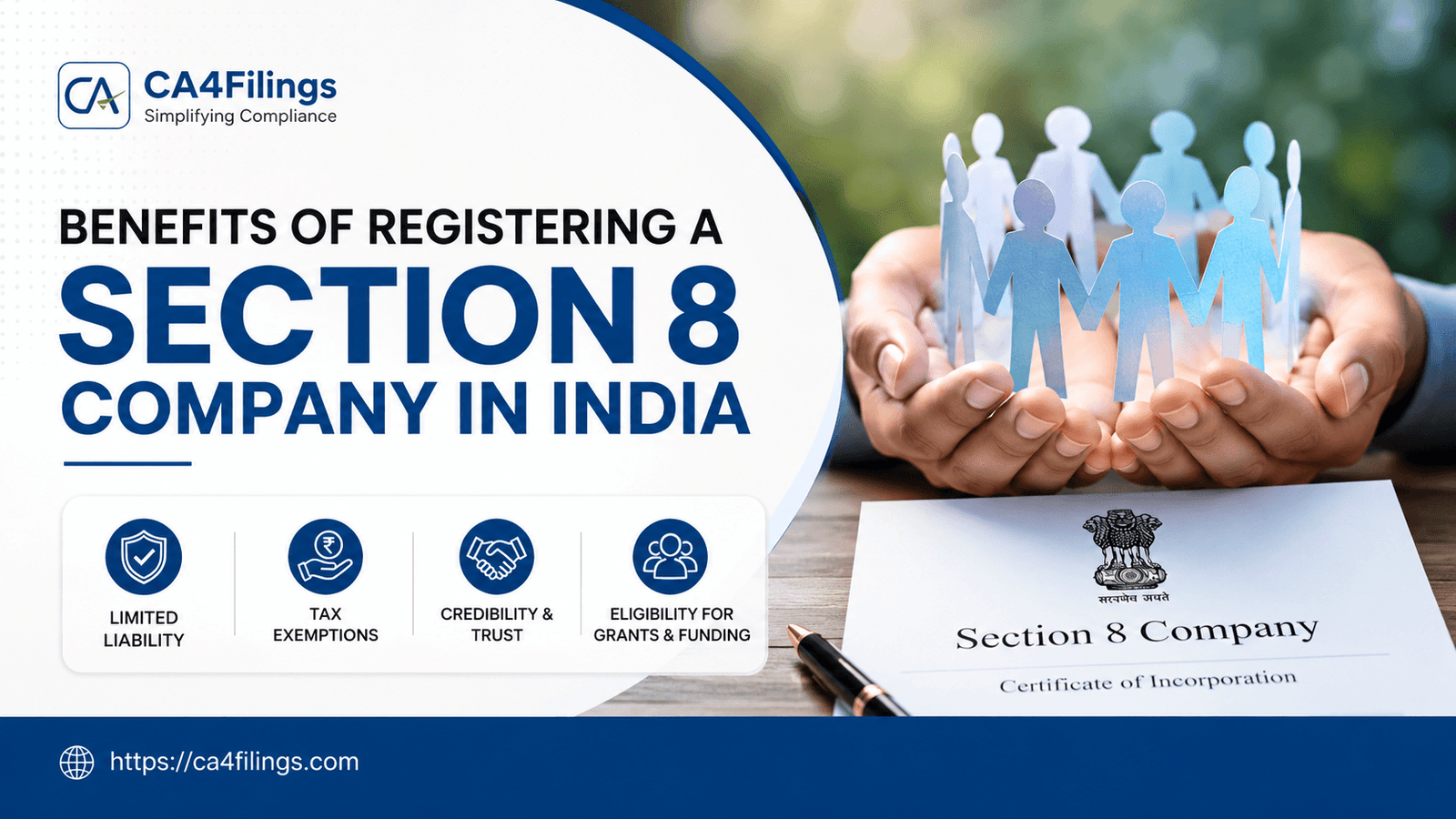 Benefits of Registering a Section 8 Company in India
