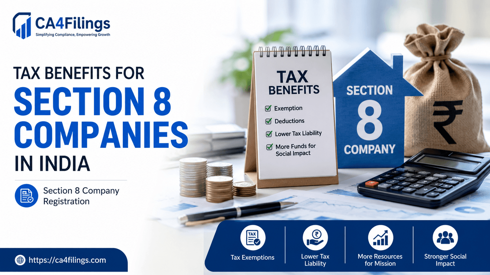 Tax Benefits for Section 8 Companies in India