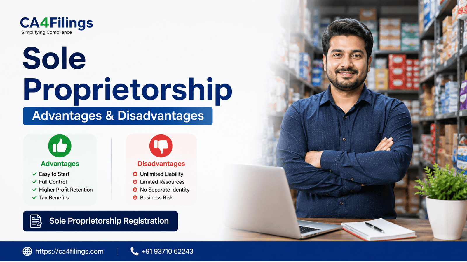 Advantages and Disadvantages of Sole Proprietorship