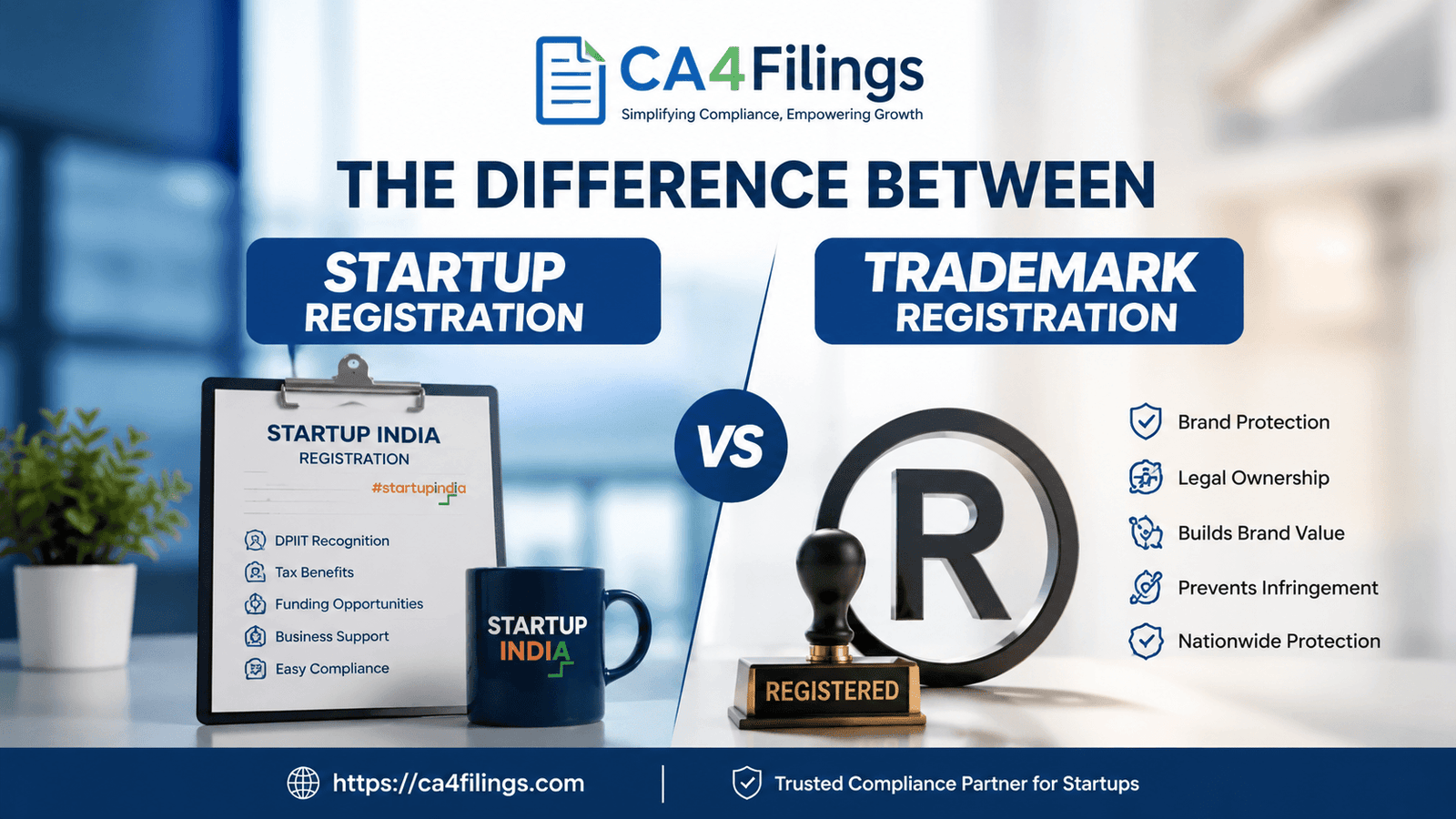 The Difference Between Startup Registration and Trademark Registration